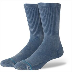 Stance Icon Dyed Blue Crew Socks Men L 9-13